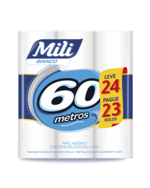 Papel Higiénico Mili Bianco Hoja Simple 24 rollos Neutro