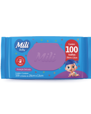 Toallitas Húmedas Mili Baby 100 unid. (20x13)