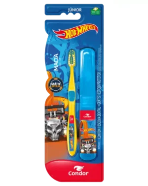 Cepillo Dental Hot Wheels Junior con funda protectora, para mayores de 5 años