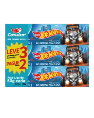 Geles Dentales Hot Wheels Lleve 3 pagué 2 Kids con flúor sabor frutilla